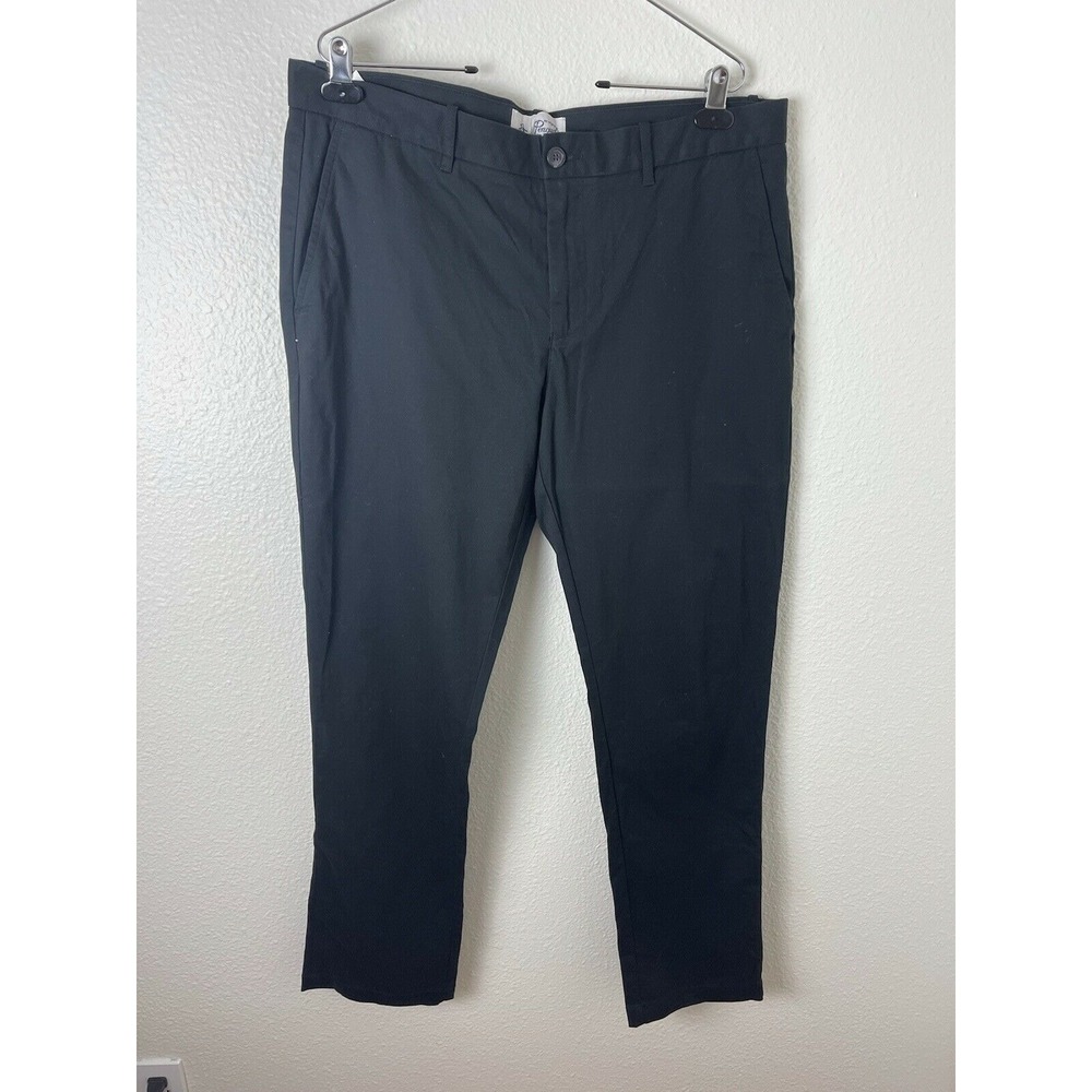 Penguin Men's Size 36x 32 Black Skinny ‎ Stretch Chino Pants NWOT